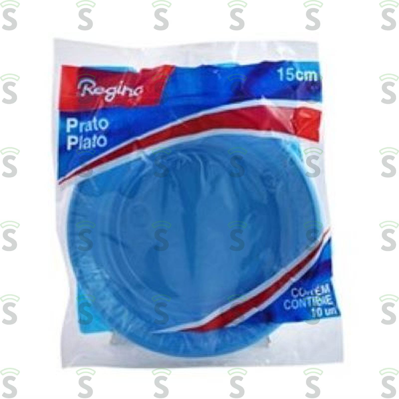 Prato Plástico Regina Azul 15cm Embalagem 10 Un