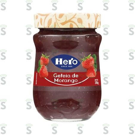  Geleia Hero Morango Pote de Vidro 345gr