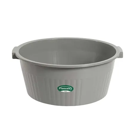 Bacia plasvale canelada cinza 2,5l