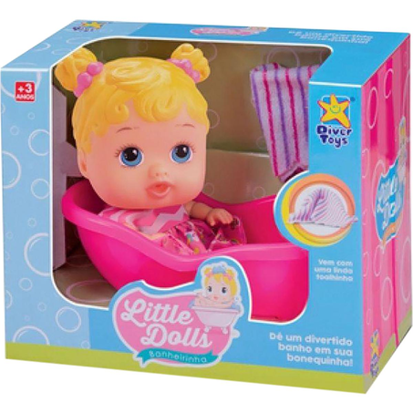 Boneca Little Dolls DiverToys Banheirinha - Ref. 8022