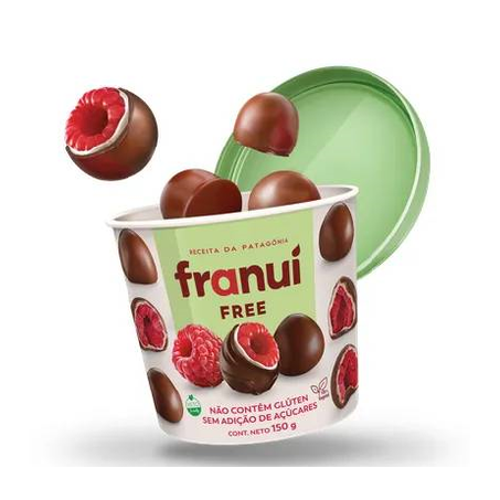 Framboesa Coberta C/Chocolate Franui Free Gong 150g