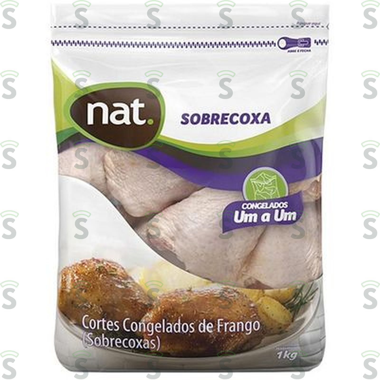 Sobrecoxa frango p nat cong 1kg