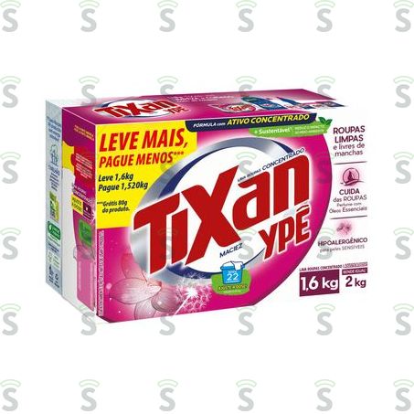  Ype Tixan-lava Roupas 1.6kg Maciez Gratis 80g