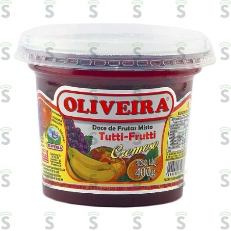  Doce de Frutas Misto Oliveira Tutti-frutti Pote 400gr
