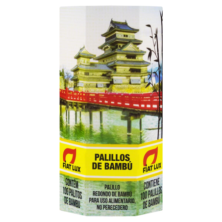 Palito de Dente Fiat Lux Bambu - Com 100 Palitos