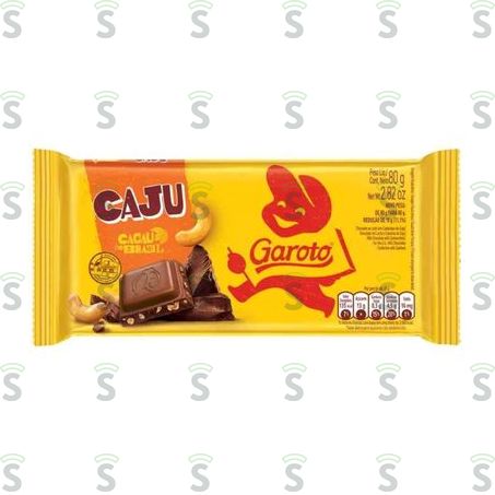  Garoto-chocolate 80g Castanha Caju