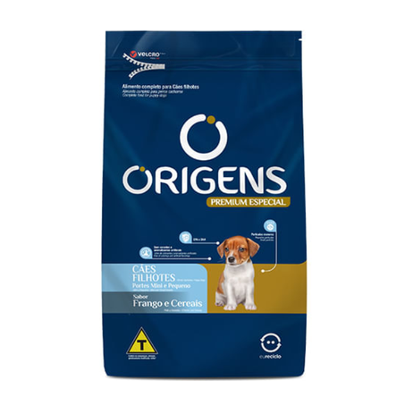 Ração Origens para Cães Filhotes Sabor Frango e Cerais 10,1 kg