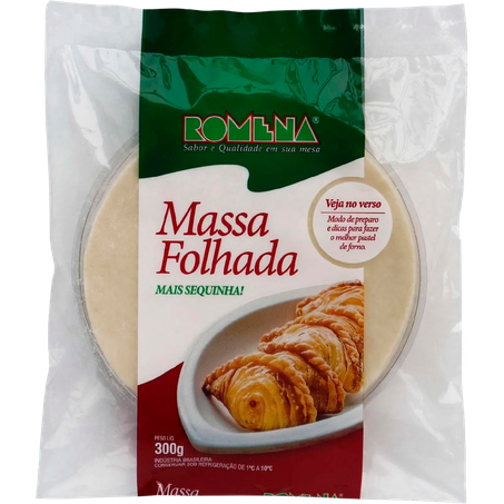 MASSA FOLHADA ROMENA REDONDA PACOTE 300G