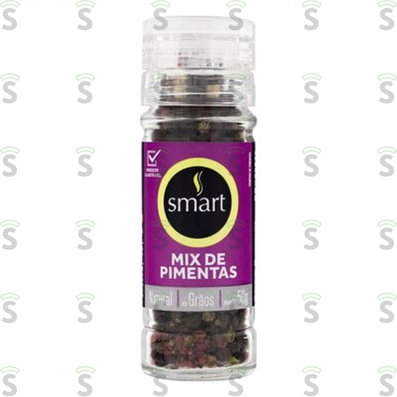 Tempero Pronto Smart Mix de Pimentas Coloridas com Moedor Embalagem 50G