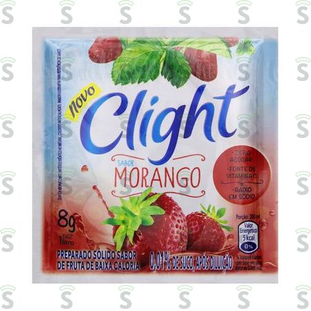  Refresco Em Pó Clight Morango 8g