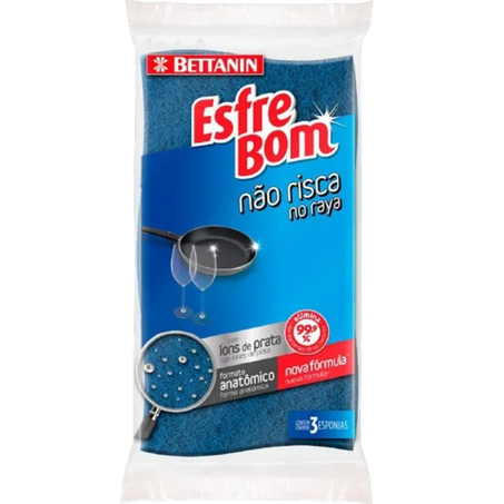 Esponja EsfreBom Teflon - Com 3 Esponjas