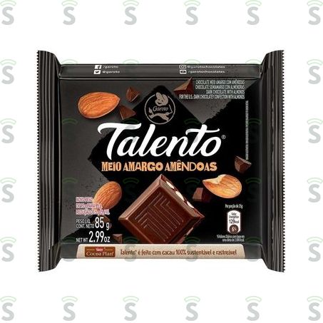  Talento-chocolate 85g Meio Amargo