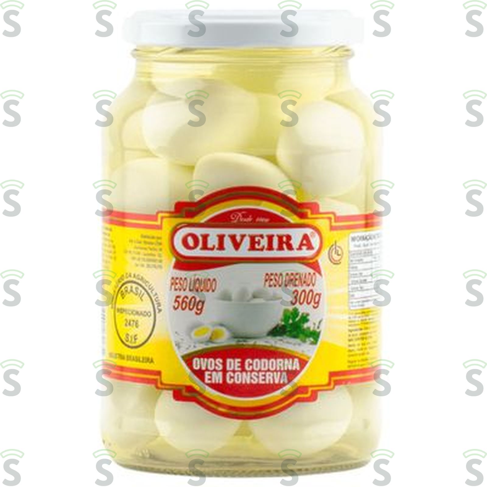 Ovos de Codorna em Conserva Oliveira Pote de Vidro 300gr
