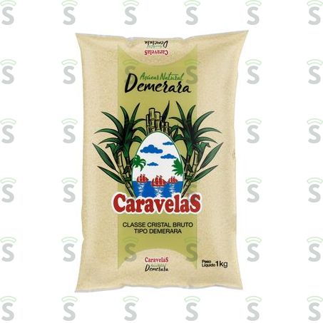  Açúcar Natural Caravelas Demerara Embalagem 1kg
