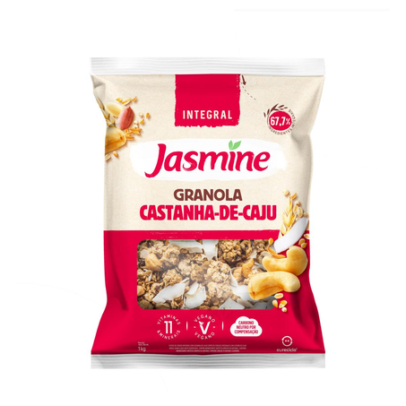 Granola Jasmine 1kg - Integral - Castanha-de-caju