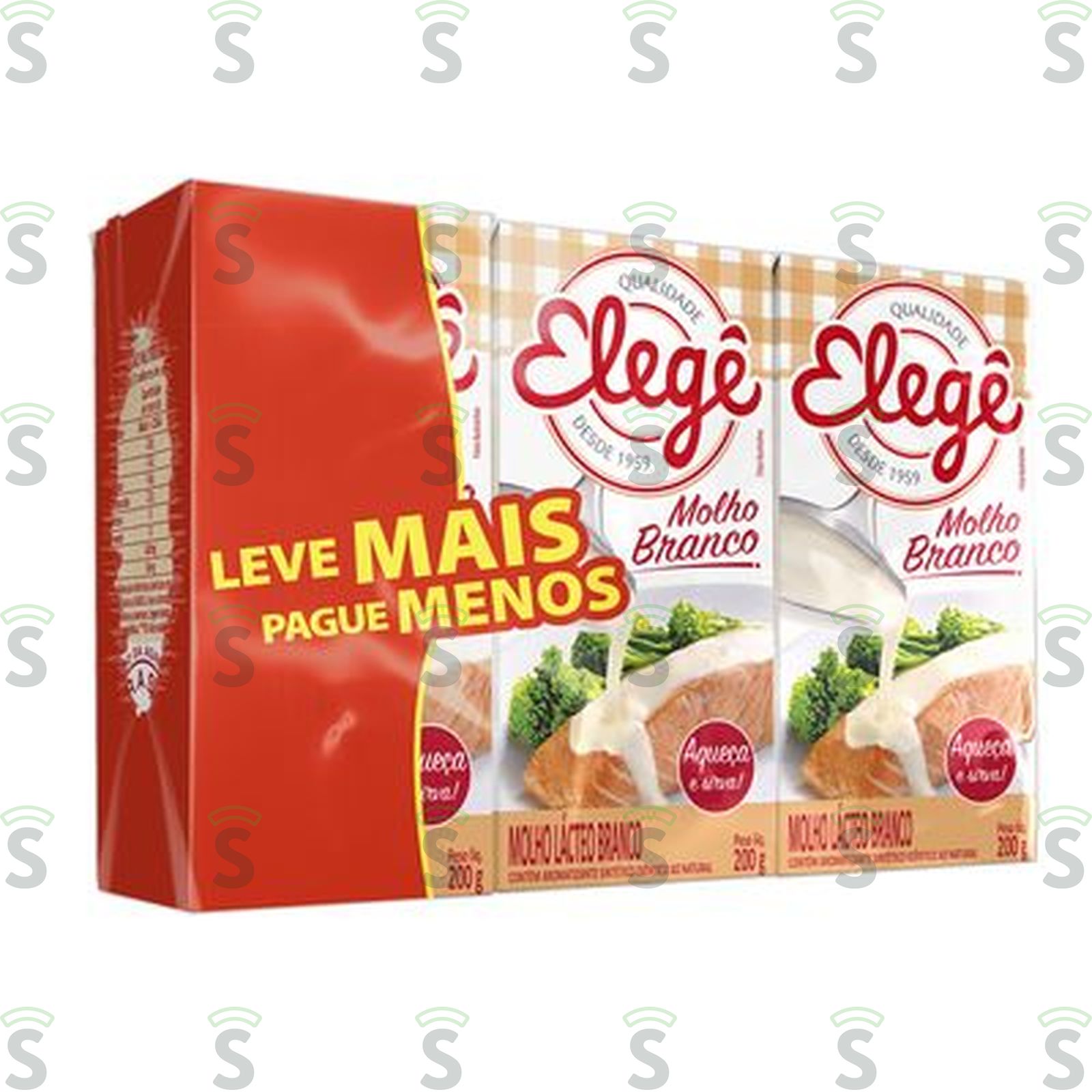 Pack Molho Branco Elegê Caixa 3 Unidades Cada Leve Mais Pague Menos 200G