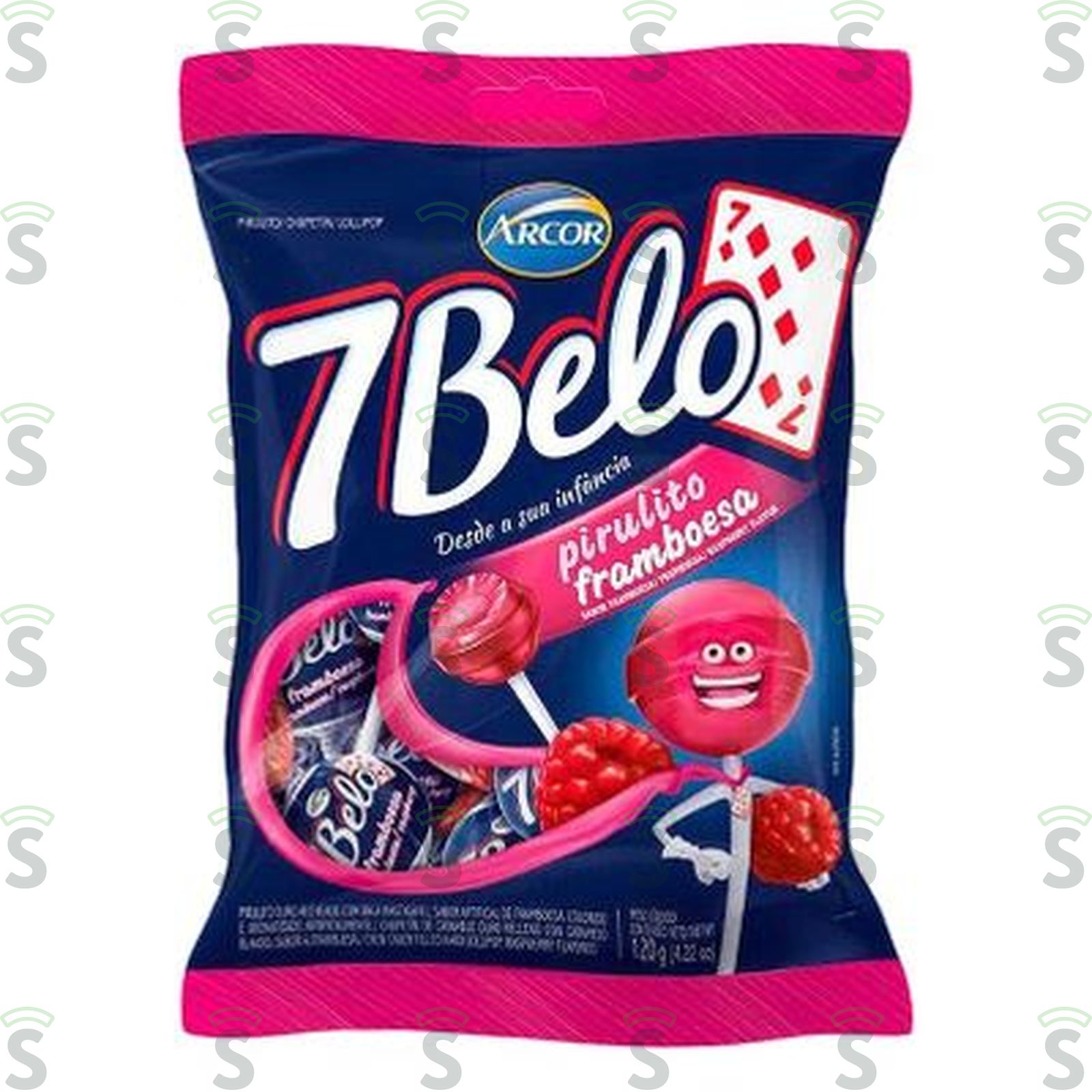 Pirulito 7 Belo Framboesa 120G