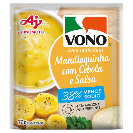 Sopa Vono 17g - Mandioquinha com Cebola - Menos Sódio