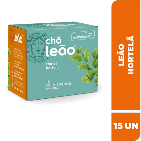 Chá Leão 15g - Hortelã - Com 15 Saquinhos