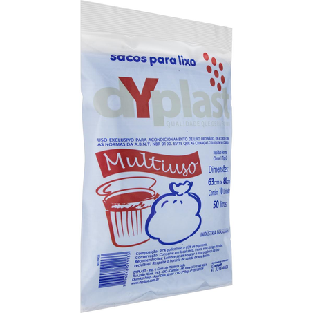 Saco para Lixo Dyplast 50 Litros