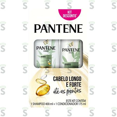  Kit Shampoo + Condicionador Pantene Bambu Nutre & Cresce Caixa Com 2un - 575ml