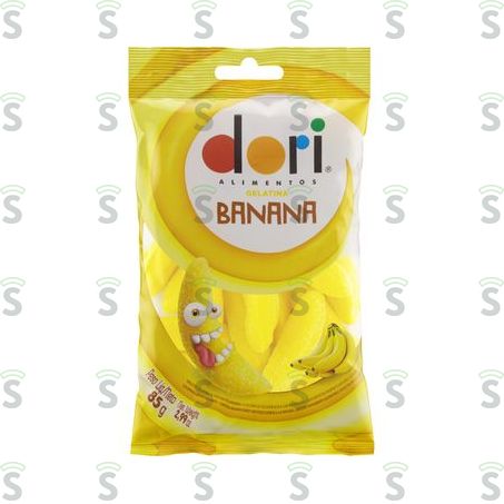  Goma Gelatina Dori Banana Embalagem 85g