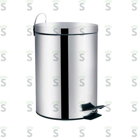 Lixeira de Inox Com Pedal Agata Mor Unidade 5lt