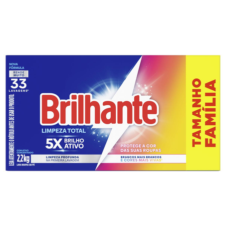 Sabão em Pó Brilhante 2,2kg - Limpeza Total