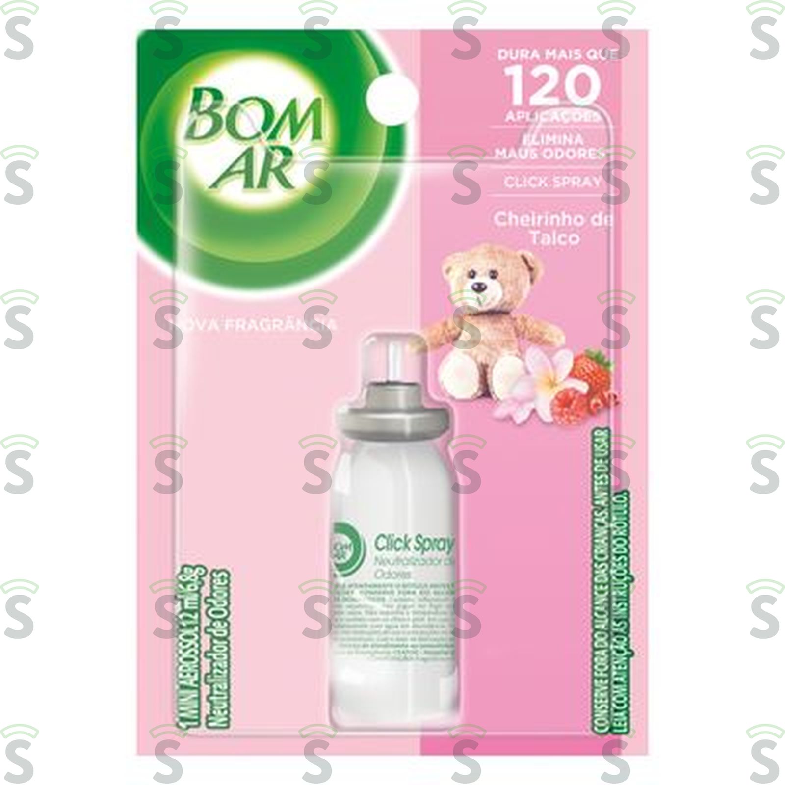Bom ar-click refil 12ml cheiro talco