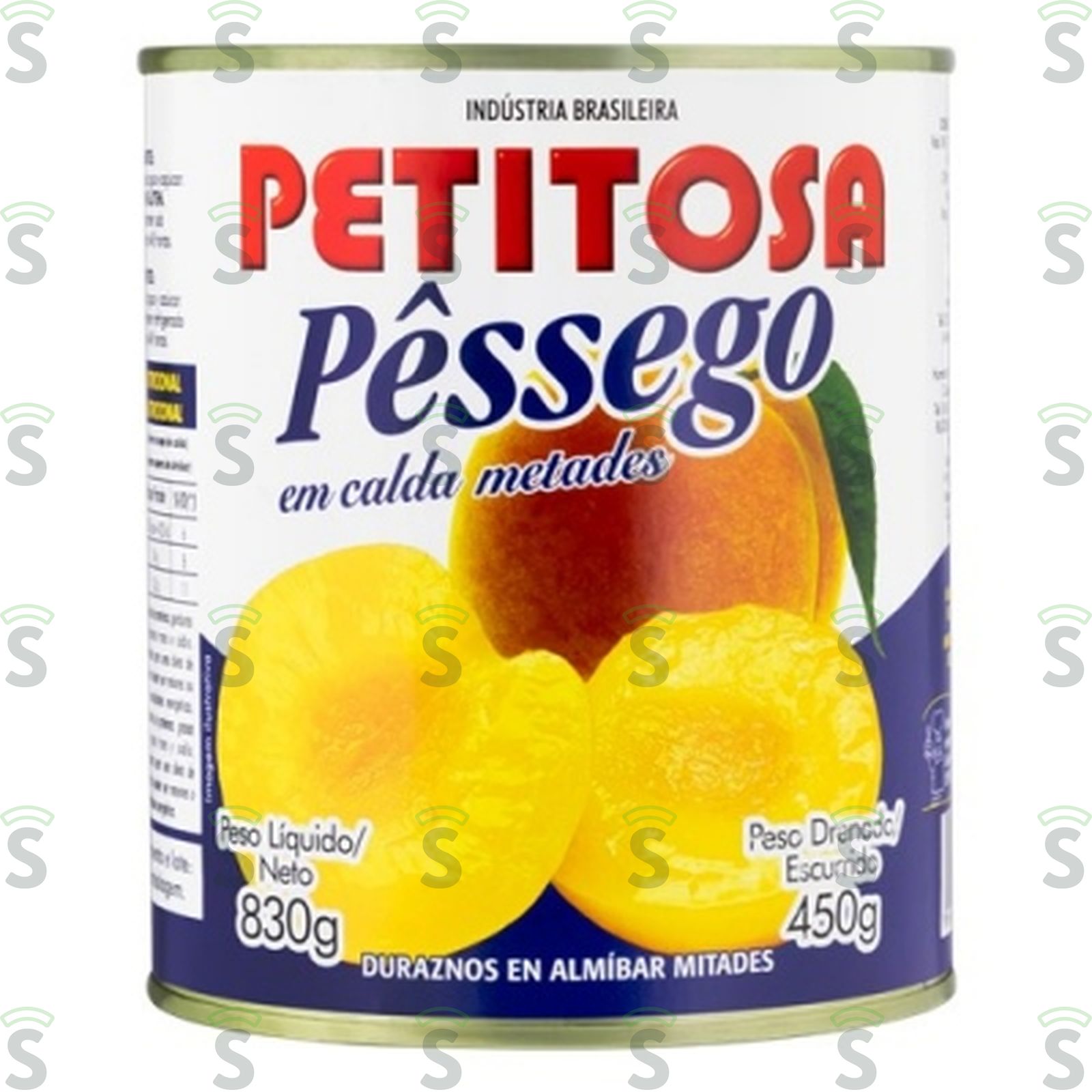 Pêssego em Calda Petitosa Metades Embalagem 830G