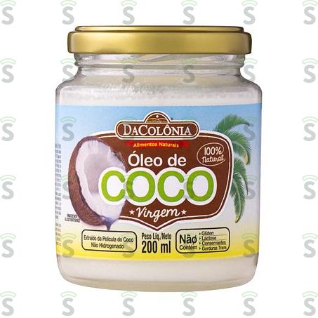  Óleo de Coco Virgem Dacolônia Vidro 200ml