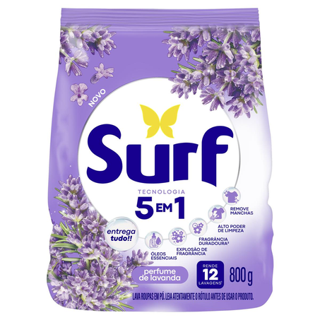 Sabão em Pó Surf 800g - Lavanda