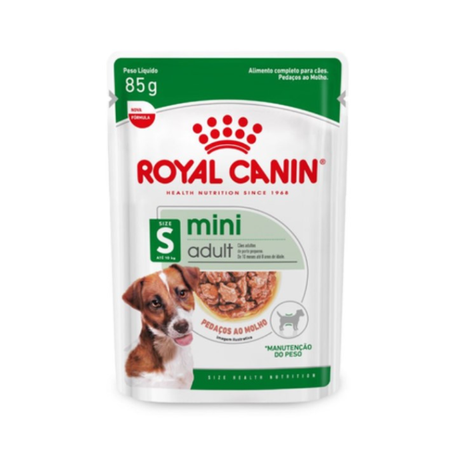 Sache Ração Úmida Royal Canin Sachê Mini Adult  para Cães Adultos de Porte Pequeno 85g