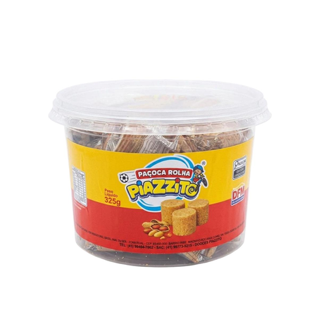 Paçoca Rolha Piazzito 325g - Pote