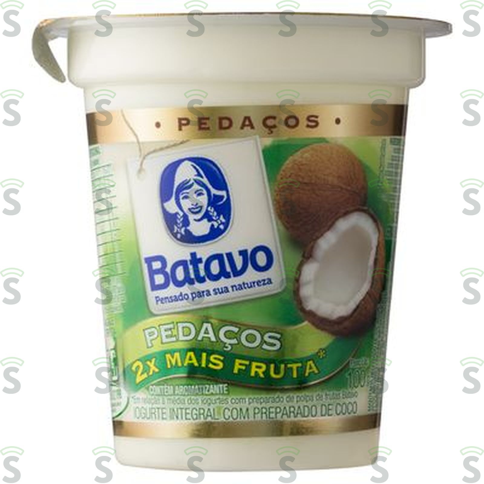 Iogurte Batavo Pedaços de Fruta Coco Embalagem 100G