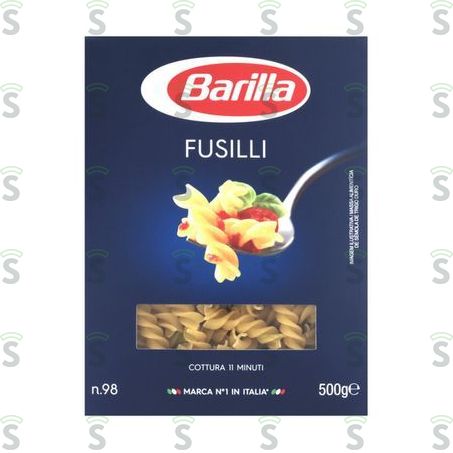 Macarrão Grano Duro Barilla Classic Fusilli 98 Caixa 500gr