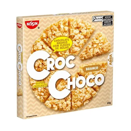 Chocolate nissin 44g branco croc choco