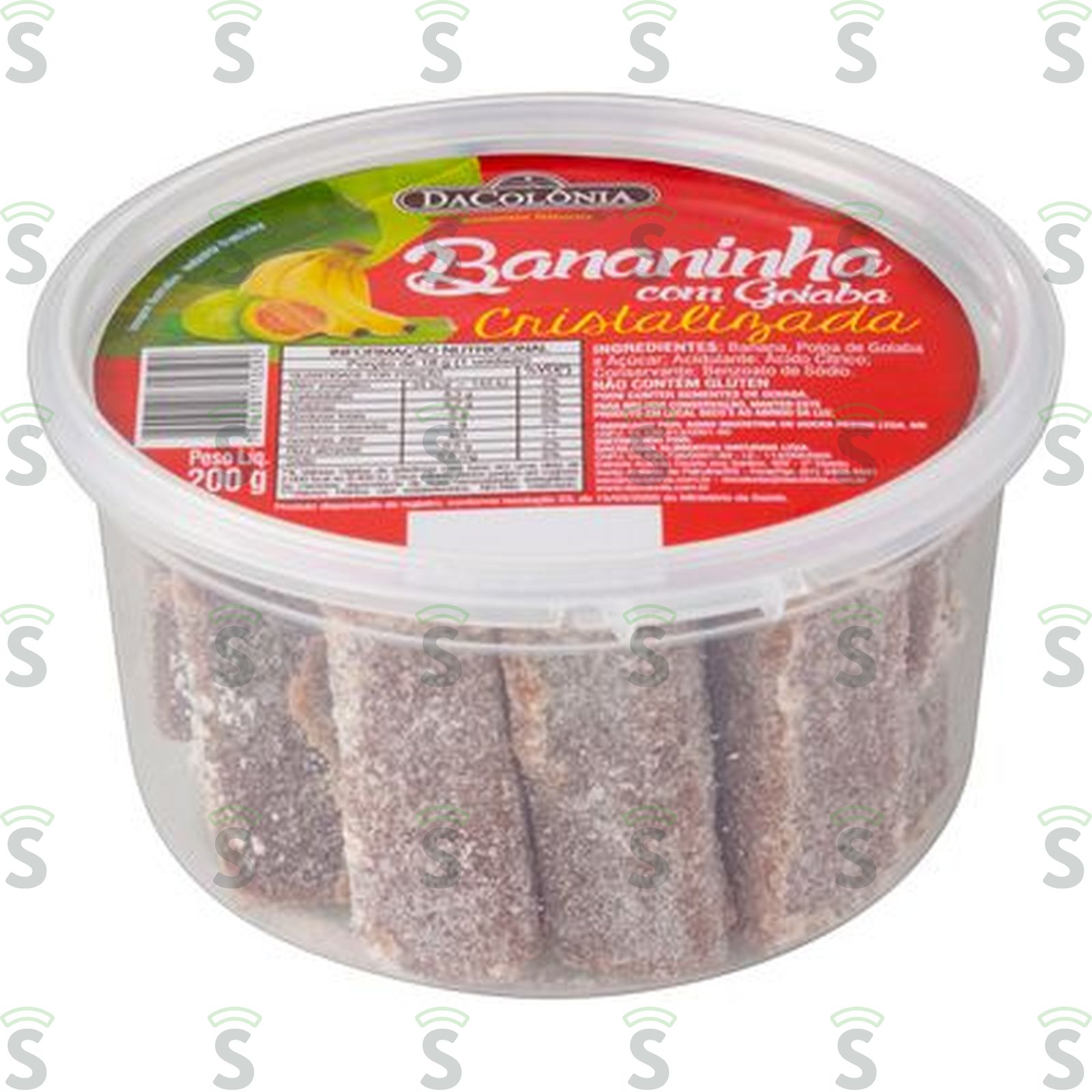 Bananinha Dacolônia com Goiaba Cristalizada Embalagem 200G
