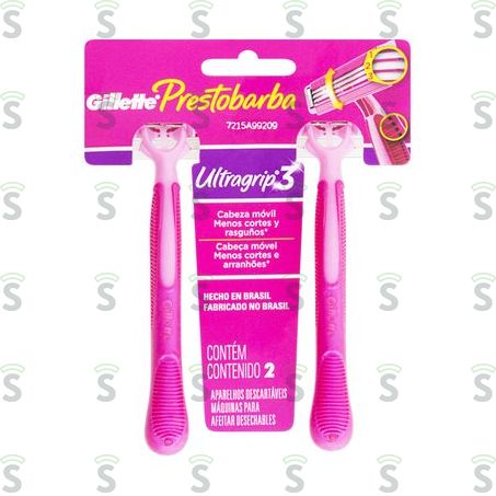  Aparelho de Barbear Gillette Prestobarba Ultragrip For Women Embalagem 2un