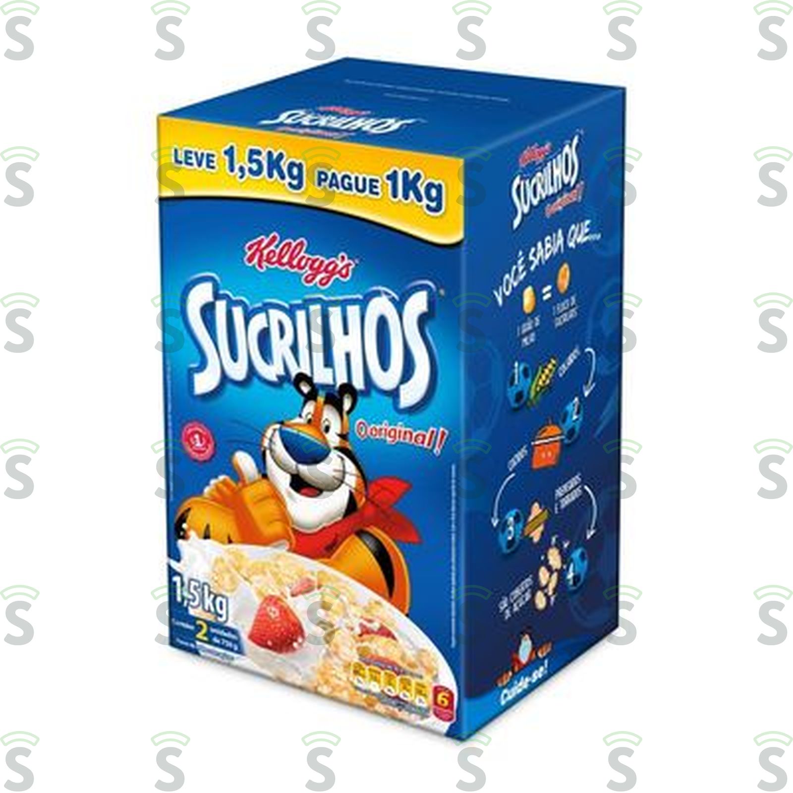 Cereal Matinal Kellogg's Sucrilhos Original Caixa com 2un - 1.5kg - Embalagem econômica