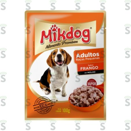  Mikdog Adulto Rp Sabor Frango Ao Molho 100g