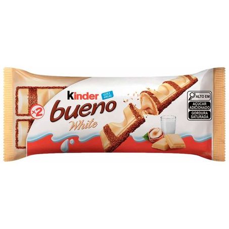 Kinder Bueno Chocolate Branco E Creme De Avelã 39G