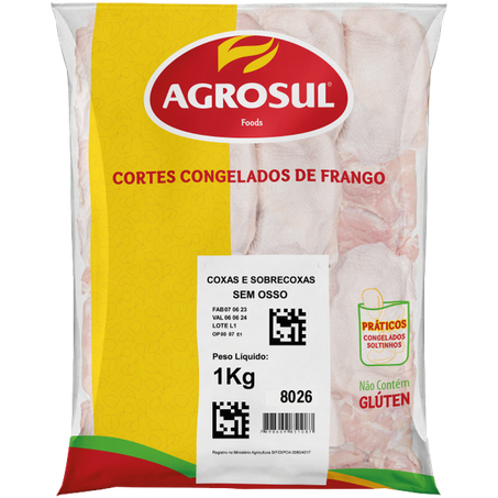 Coxa e sobrecoxa s/o agrosul 1kg cong iq