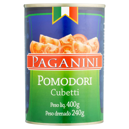 Tomate Italiano Paganini 400g - Pelado em Cubos - Lata