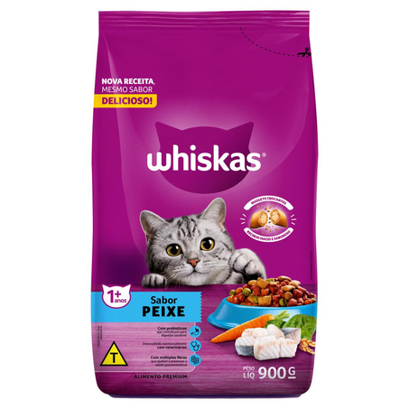 Ração Whiskas 900g - Adultos - Peixe