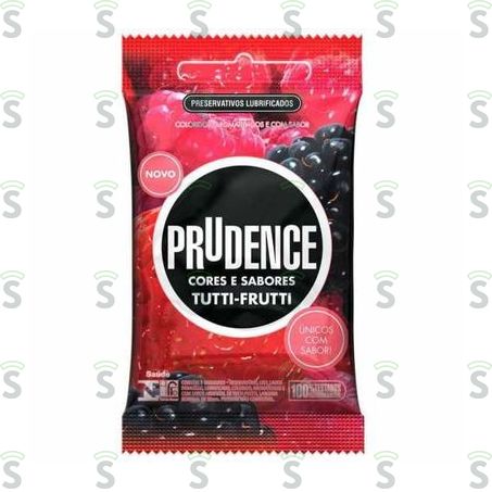  Preservativo Prudence Tutti Frutti Embalagem 3un