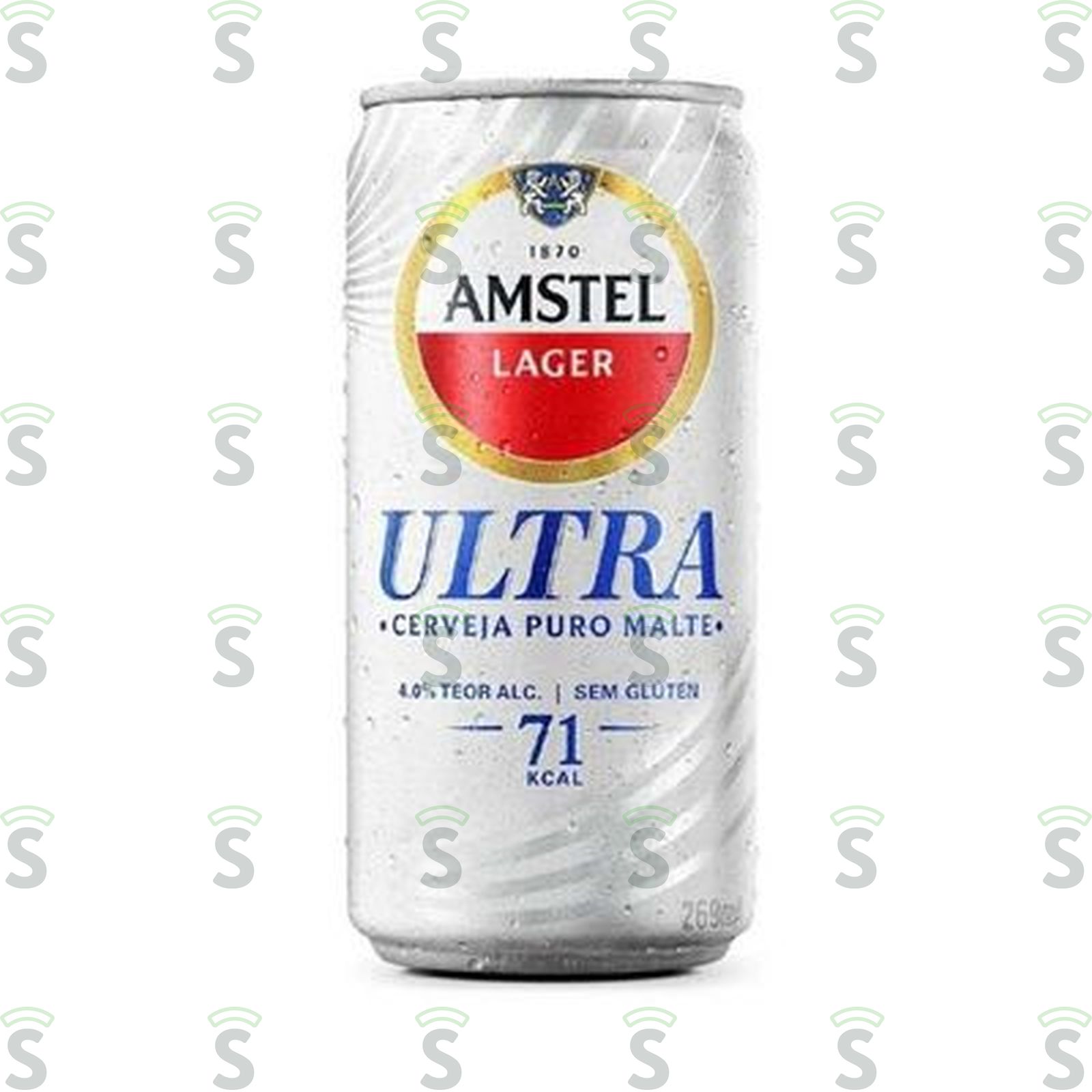 Cerveja Lager Amstel Ultra Puro Malte sem Glúten Lata 269ml - Pacote com 12un - 3.2lt