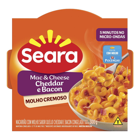 Mac & Cheese Seara 300g - Cheddar e Bacon