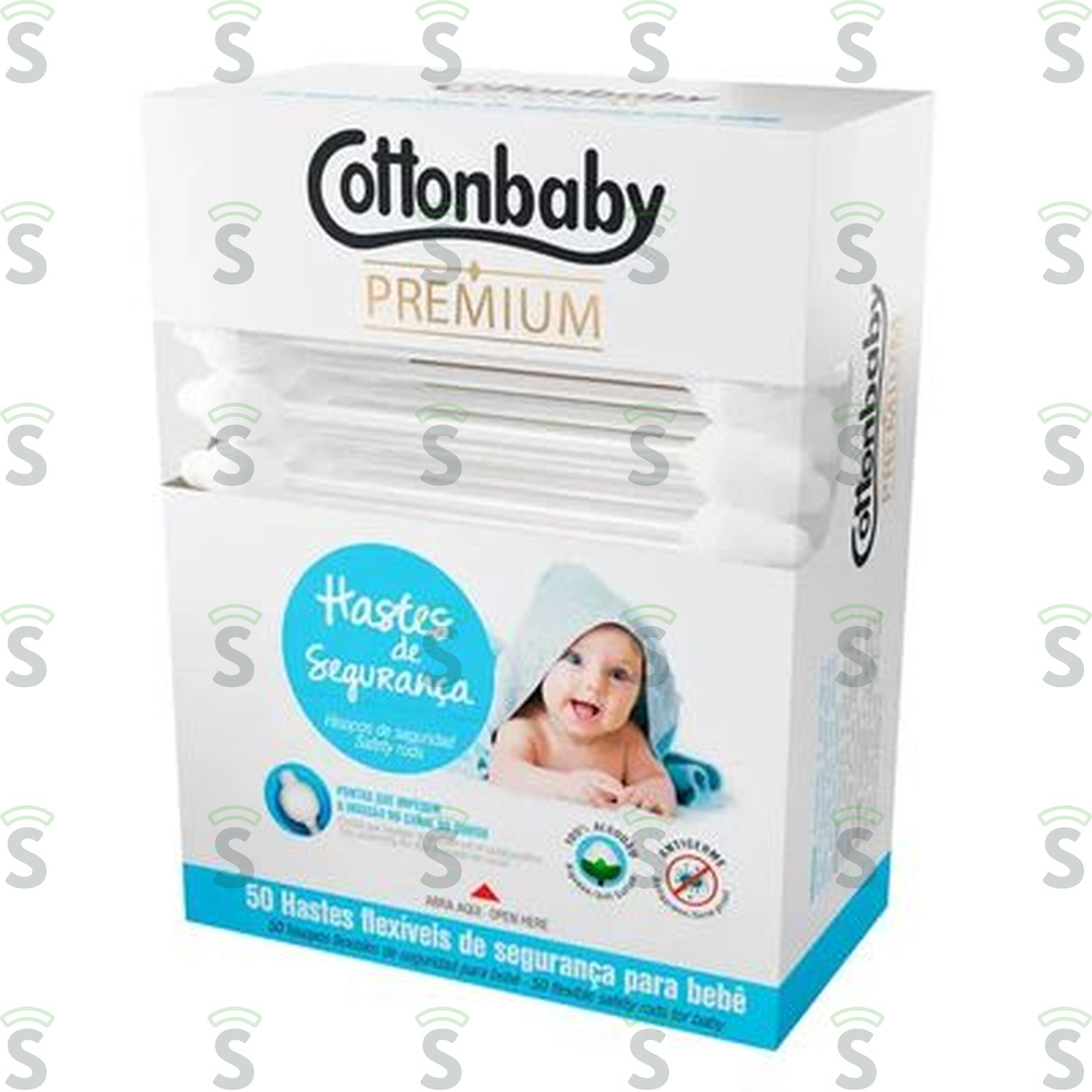 Haste Flexível Cottonbaby Segurança Para Bebê 50UN
