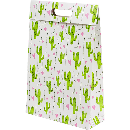 Sacola para Presente UP Box Tam. M - Cactos Garden